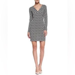 Diane Von Furstenberg Black and White Mini Dress
